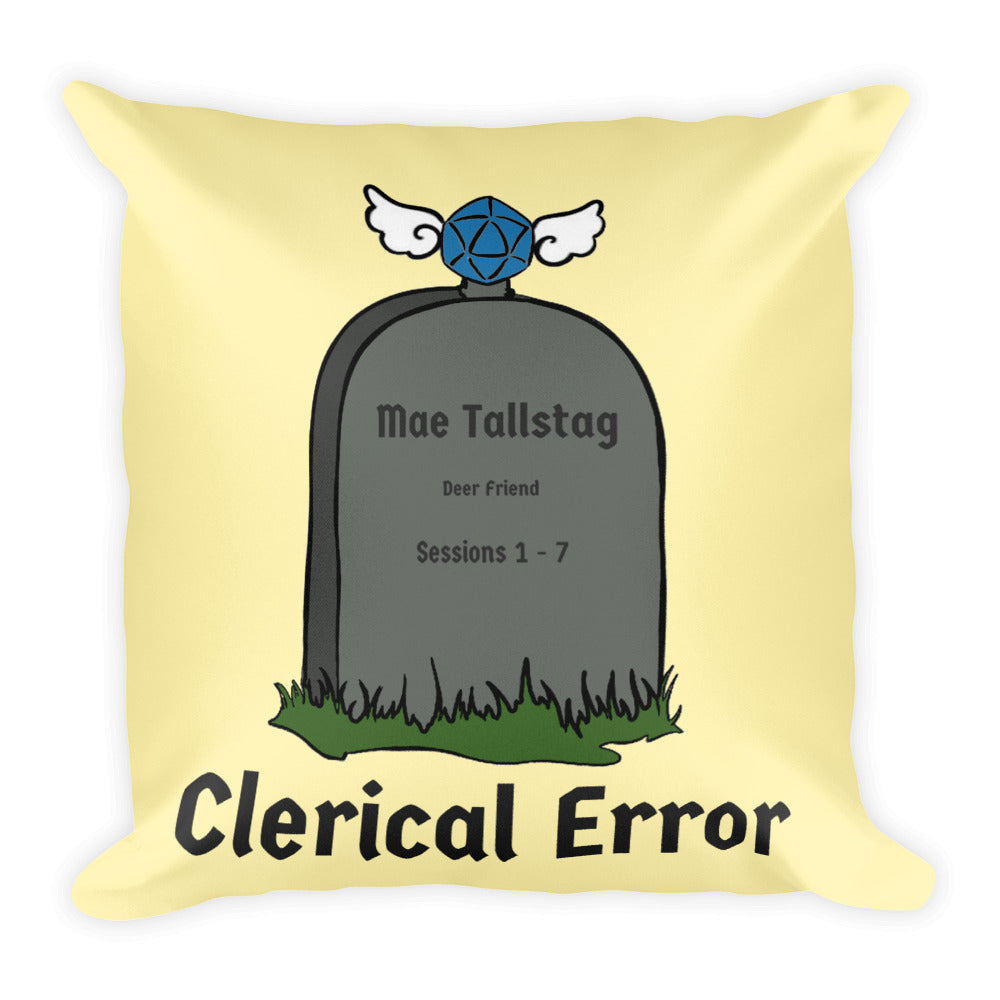 Clerical Error Pillow